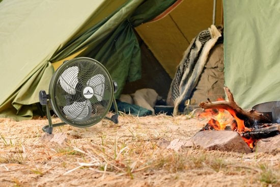  AOD12ACCU LI-ION VLOERVENTILATOR 35 CM GROEN 25 WATT
