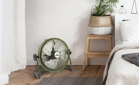  AOD12ACCU LI-ION VLOERVENTILATOR 35 CM GROEN 25 WATT