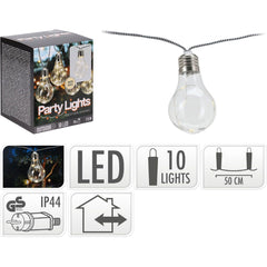 Feestverlichting Voor De Tuin - 450Cm - Warm Wit - 10X5 Led - Gevlochten Snoer