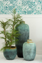J-LINE VASE VINTAGE CERAMIC AZURE SMALL - Tuincentrum Lopik
