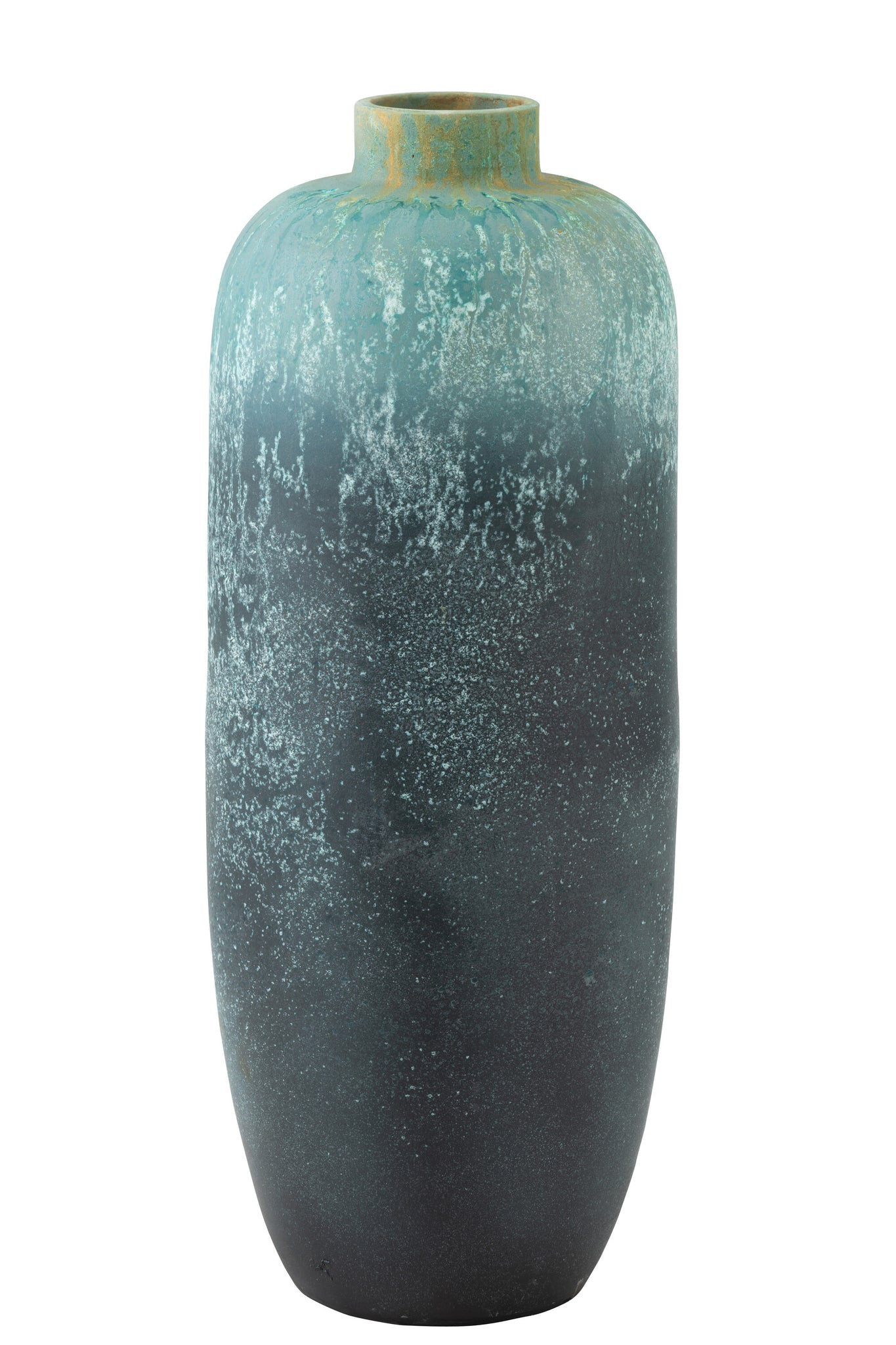 J-LINE VASE VINTAGE CERAMIC AZURE LARGE - Tuincentrum Lopik