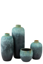J-LINE VASE VINTAGE CERAMIC AZURE LARGE - Tuincentrum Lopik