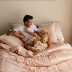 COCO & CICI ECO BAMBOE DEKBEDOVERTREK POWDER PEACH + 2 KUSSENSLOPEN 60X70 CM
