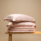 COCO & CICI ECO BAMBOE DEKBEDOVERTREK POWDER PEACH + 2 KUSSENSLOPEN 60X70 CM