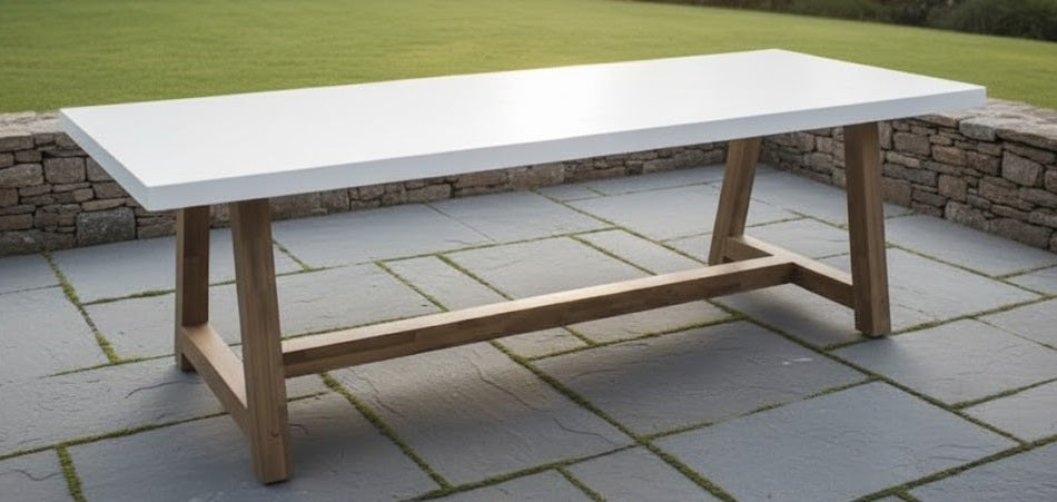 VELTIS EETTAFEL 250X100X77CM MARMER LOOK
