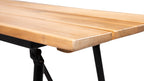 VERNON KLAPPBARE GARTENBANK AKAZIE HELL TEAK OPTIK / STAHL SCHWARZ