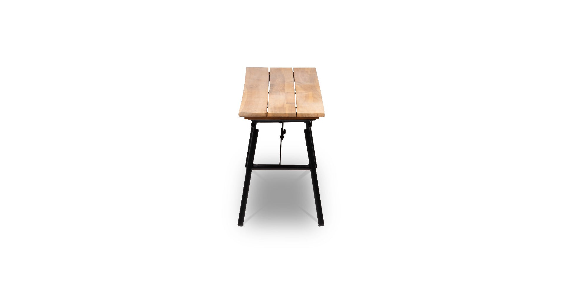 VERNON INKLAPBARE TUINBANK ACACIA LIGHT TEAK LOOK / STAAL ZWART