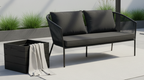 REIMS LOUNGEBANK 2-SITZER SCHWARZ