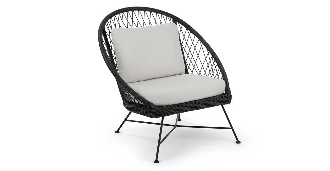 BATEA LOUNGE CHAIR 12053 L96 X W95.5 X H96.5CM ALU BLACK