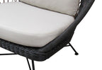 BATEA LOUNGE CHAIR 12053 L96 X W95.5 X H96.5CM ALU BLACK