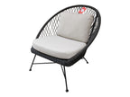 BATEA LOUNGE CHAIR 12053 L96 X W95.5 X H96.5CM ALU BLACK