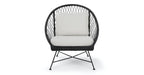 BATEA LOUNGE CHAIR 12053 L96 X W95.5 X H96.5CM ALU BLACK