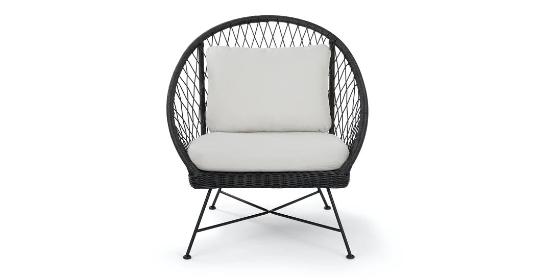BATEA LOUNGE CHAIR 12053 L96 X W95.5 X H96.5CM ALU BLACK