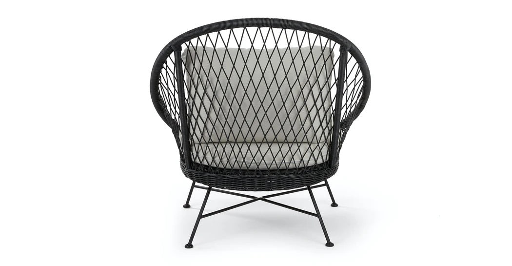 BATEA LOUNGE CHAIR 12053 L96 X W95.5 X H96.5CM ALU BLACK