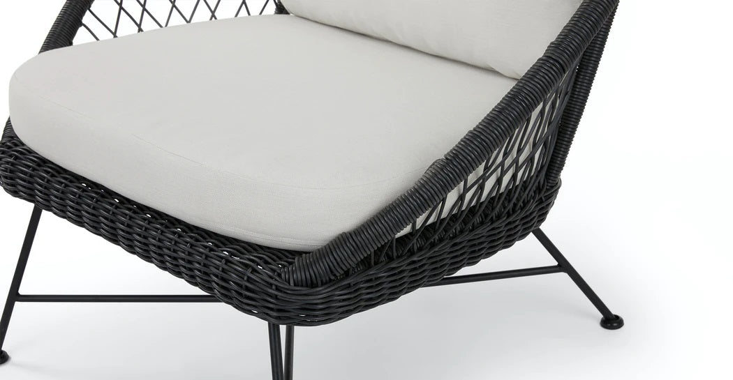 BATEA LOUNGE CHAIR 12053 L96 X W95.5 X H96.5CM ALU BLACK
