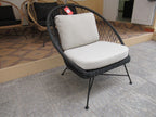 BATEA LOUNGE CHAIR 12053 L96 X W95.5 X H96.5CM ALU BLACK