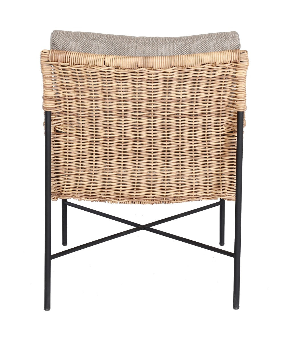 ESTORIL LOUNGESTUHL SCHWARZ RATTAN