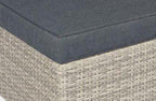 ALMADIA MODULO LOUNGE CORNER SET 4PCS STAAL DONKERGRIJS WICKER HALFROUND 7MM NATURAL KOBO GREY DONKERGRIJS KUSSENS
