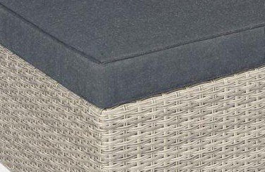 ALMADIA MODULO LOUNGE CORNER SET 4PCS STAAL DONKERGRIJS WICKER HALFROUND 7MM NATURAL KOBO GREY DONKERGRIJS KUSSENS