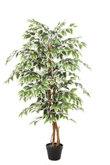 NEVERLEAFS FICUS KUNSTPLANT GROEN 140 CM