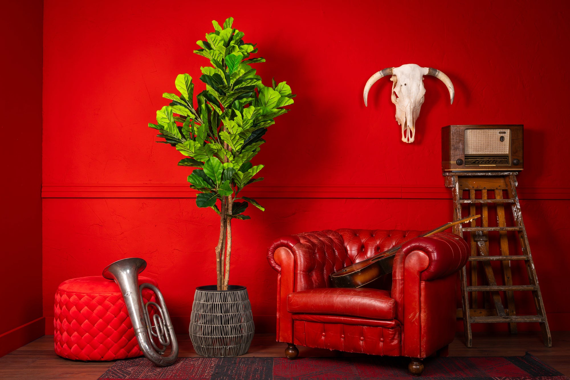 NEVERLEAFS FIDDLE LEAF FIG KUNSTPLANT VIOOLBLADPLANT 185 CM