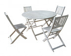RAVELLO DINING SET 5PCS RONDE TAFEL DIA.120X75CM + 4 STOELEN