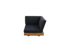 LOS ANGELES LOUNGE ECKSTÜCK 984 STAHL SCHWARZ / AKAZIE LIGHT TEAK LOOK