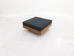 LOS ANGELES LOUNGE TABLE 984 ACACIA LIGHT TEAK LOOK STAAL ZWART 75X75X21.5CM