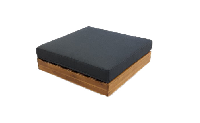 LOS ANGELES LOUNGE TABLE 984 ACACIA LIGHT TEAK LOOK STAAL ZWART 75X75X21.5CM