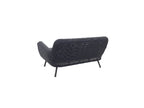 JONAH 2-ZITS SOFA STAAL DONKERGRIJS WICKER ROUND 3MM DONKERGRIJS ANTRACIET ROYAL GREY BRANDVERTRAGENDE KUSSENS