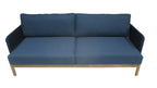 KOLBE 3-SITZER LOUNGESOFA STAHL NAVY BLAU