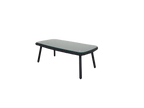 JONAH COFFEE TABLE 100X50X35CM STAAL DONKERGRIJS WICKER ROUND 3MM DONKERGRIJS ANTRACIET GLASPLAAT