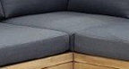 LOS ANGELES LOUNGE HOEKSET STAAL ANTRACIET / ACACIA LIGHT TEAK LOOK