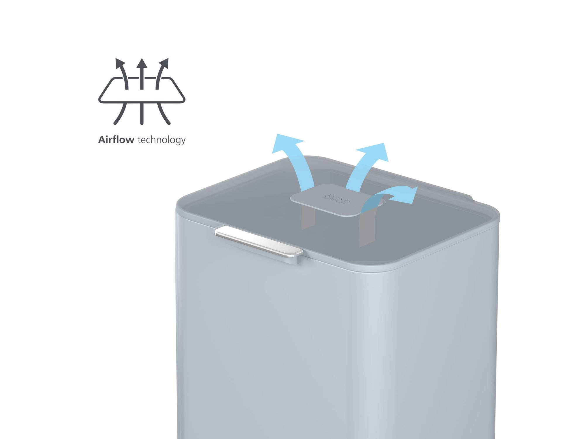 JOSEPH JOSEPH TOTEM MAX PRULLENBAK 60 LITER EDITIONS SKY - Tuincentrum Lopik