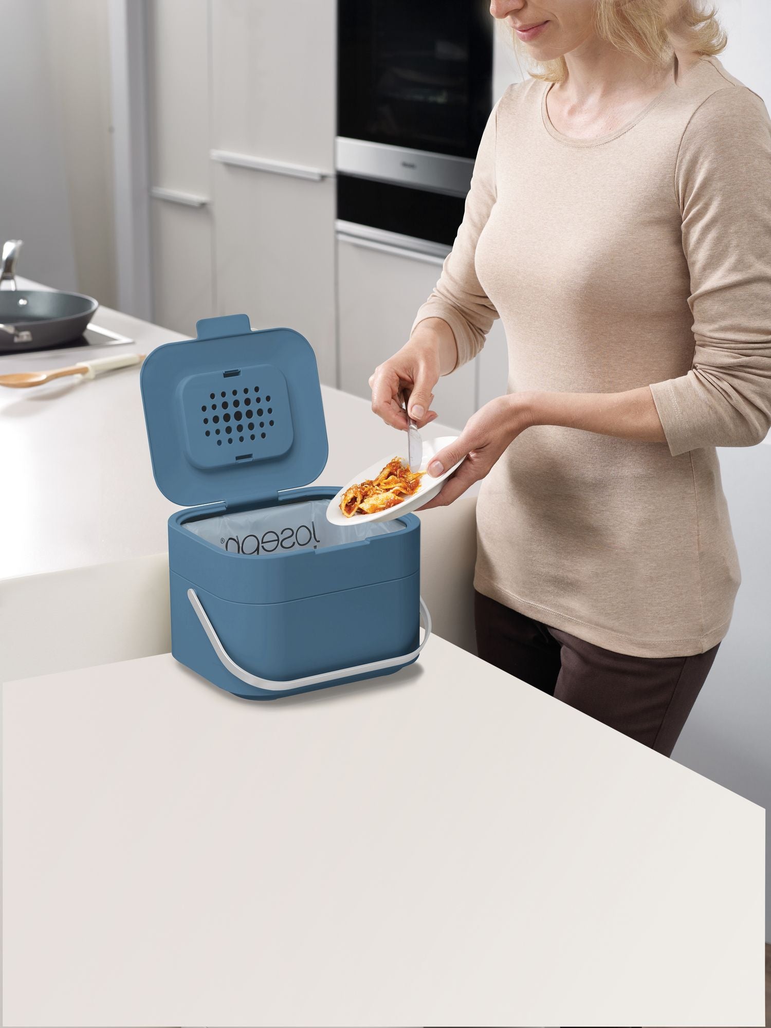 JOSEPH JOSEPH STACK COMPOSTEMMER 4 LITER SKY - Tuincentrum Lopik