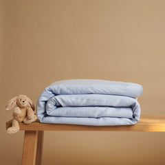 COCO & CICI KIDS TENCEL TWILL DEKBEDOVERTREK LICHTBLAUW 120 X 150 CM