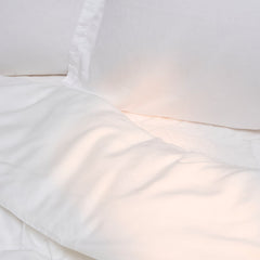 COCO & CICI TENCEL TWILL DEKBEDOVERTREK WIT + 1 KUSSENSLOOP 60 X 70 CM