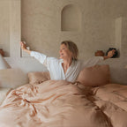 COCO & CICI TENCEL TWILL DEKBEDOVERTREK PEACH 200 × 200 CM + 2 KUSSENSLOPEN