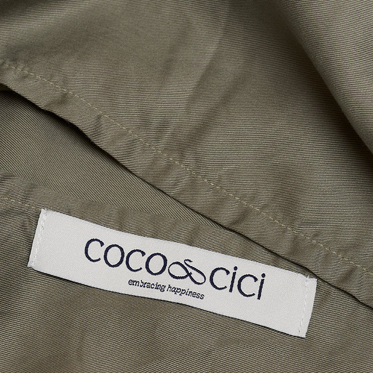 COCO & CICI TENCEL TWILL KUSSENSLOOP OLIJFGROEN - 1 KUSSENSLOOP 40X80