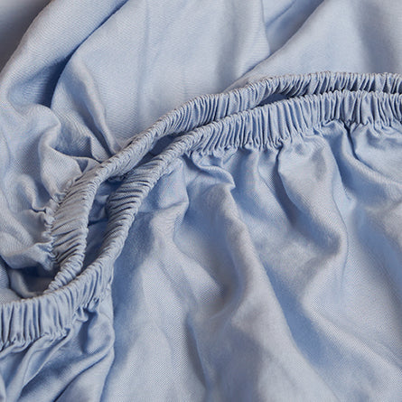 Coco & Cici - Tencel Twill Hoeslaken 60 x 120 cm - 1 Persoons Beddengoed - Kinderbeddengoed - Lyocell - Hypoallergeen & Extra Zacht - Licht Blauw - Tuincentrum Lopik