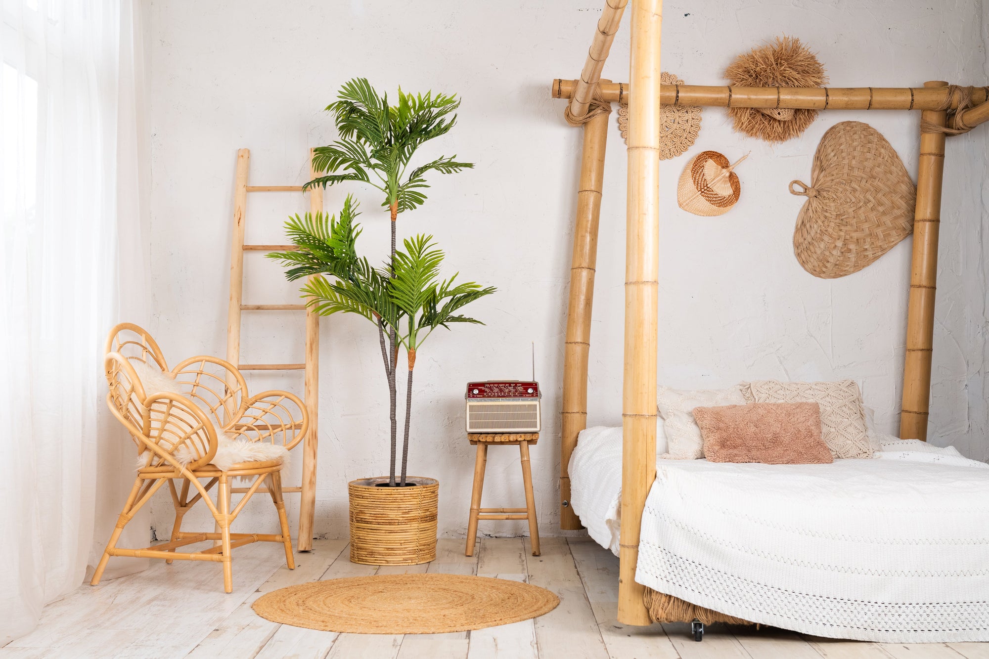 NEVERLEAFS TROPISCHE MINI PALM KUNSTPLANT 170 CM