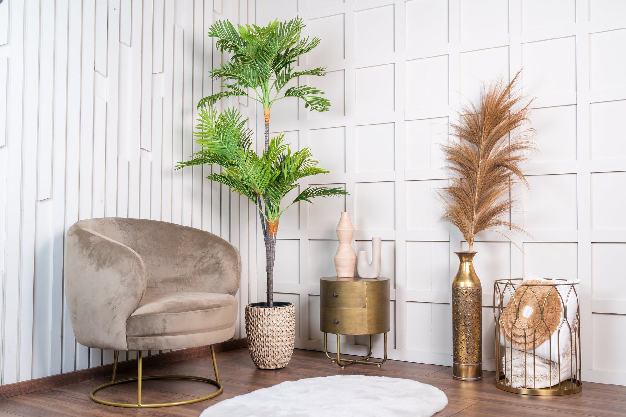 NEVERLEAFS TROPISCHE MINI PALM KUNSTPLANT 170 CM