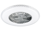 REALITY PLAFONDVENTILATOR HARSTAD LED CHROOM/WIT 60 CM