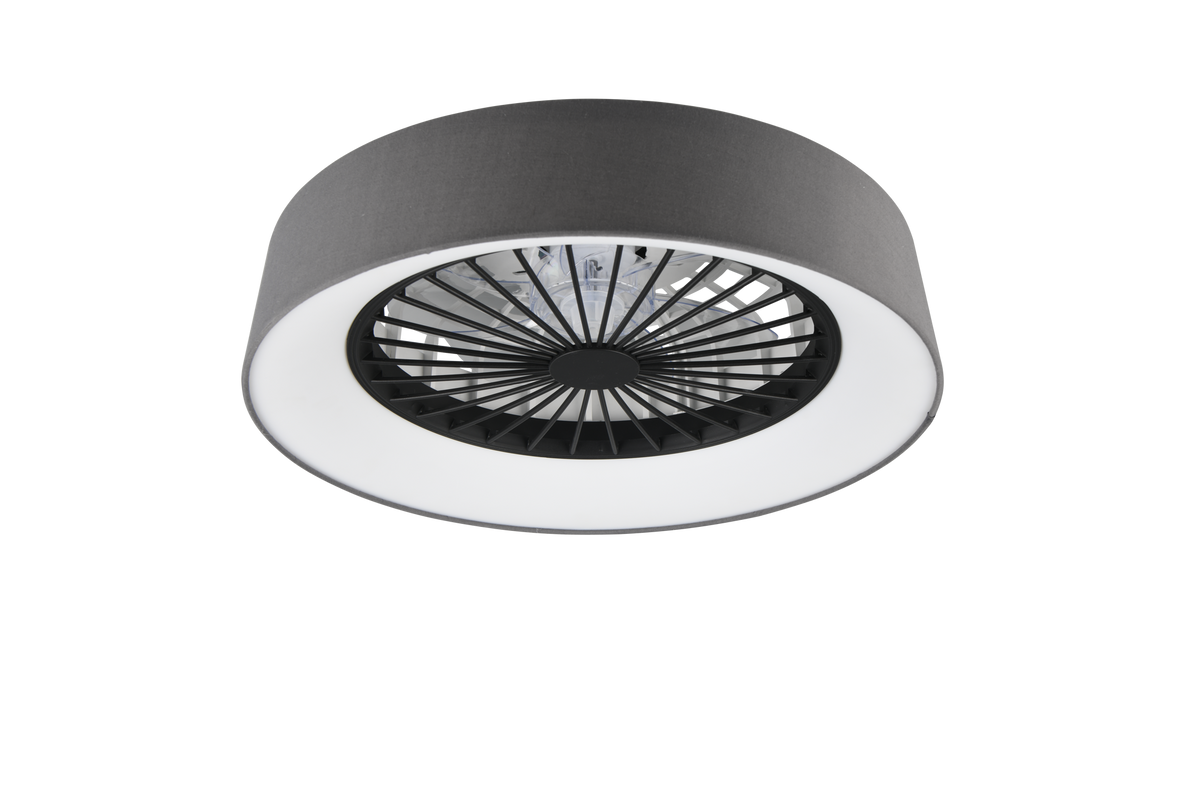 REALITY PLAFONDVENTILATOR FARSUND LED GRIJS 48,5 CM