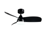 REALITY PLAFONDVENTILATOR HELSINKI LED MAT ZWART 90 CM