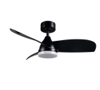 REALITY PLAFONDVENTILATOR HELSINKI LED MAT ZWART 90 CM