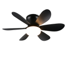 REALITY PLAFONDVENTILATOR LUND LED MAT ZWART 53 CM