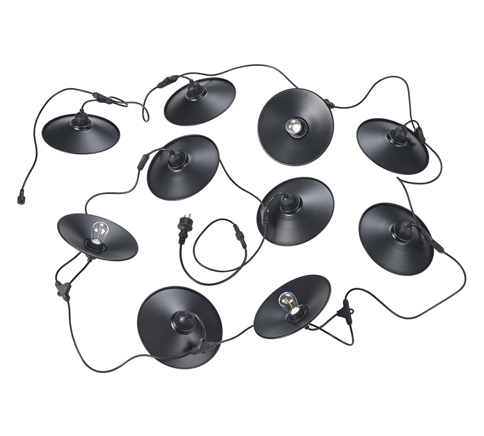 REALITY LICHTSNOER CHAIN LED MAT ZWART 6,5 M