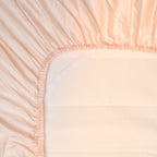 COCO & CICI TENCEL SATEEN HOESLAKEN PERZIK WIT 90X200X30 CM