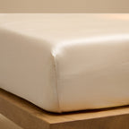 COCO & CICI TENCEL SATEEN HOESLAKEN WIT ZAND 90 X 200 X 30 CM